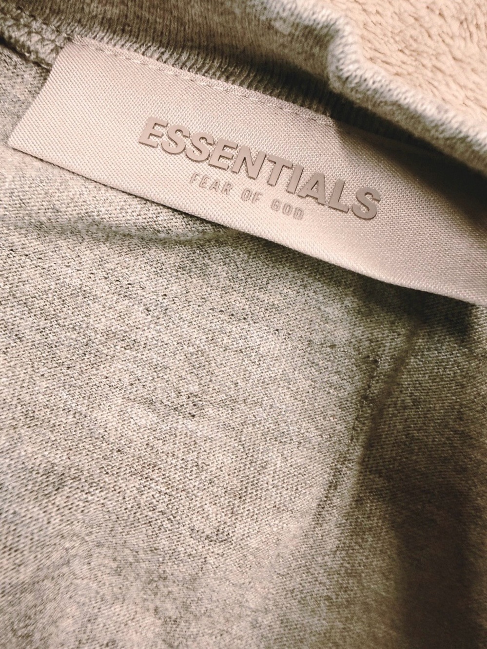 NWT Essentials Fear of God Oversized Dark Oatmeal Logo T-Shirt, Size XS - Picture 8 of 10